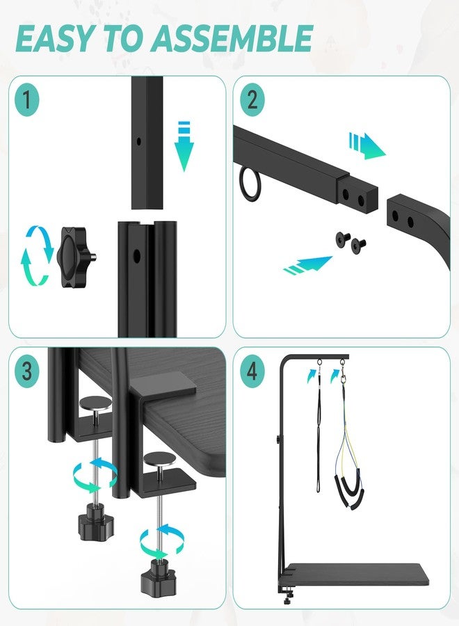 WHEARTED Upradged Dog Grooming Arm with Clamps, Adjustable Pet Grooming Arm for Dog Grooming Table at Home, 42" Height Dogs Grooming Stand with Loop Noose for Small Large Dogs - Image 4